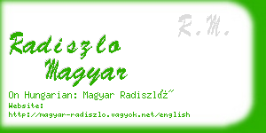radiszlo magyar business card